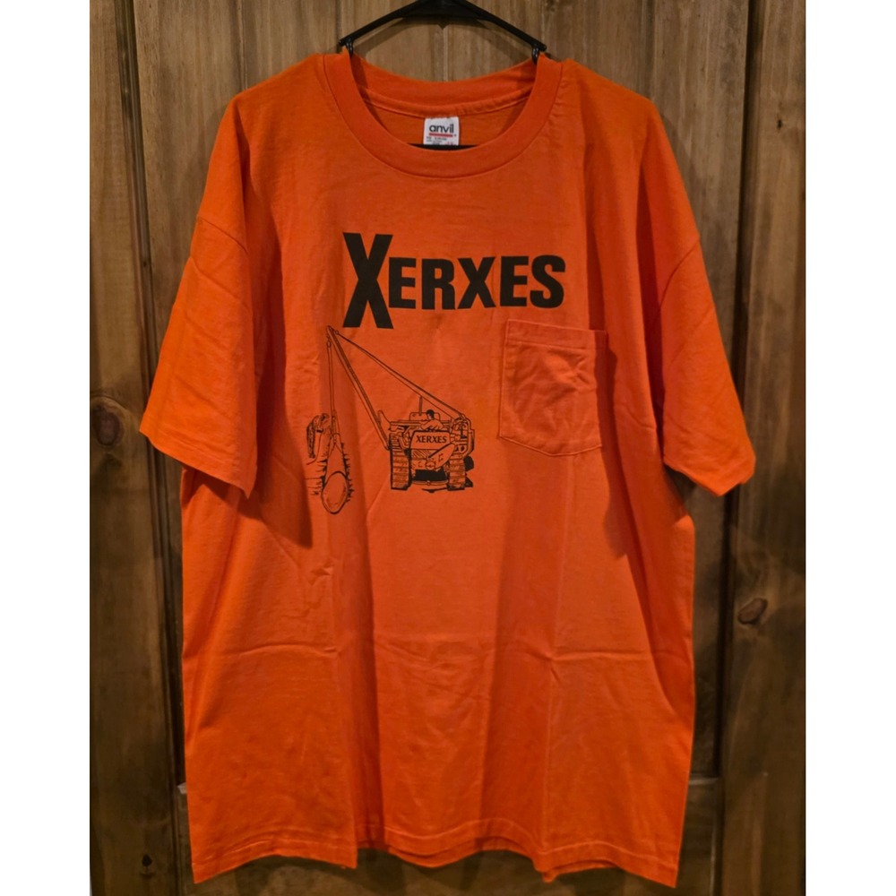 Anvil Xerxes Warsaw Pipeline Project T-Shirt Mens 2XL Orange Excellent‎ Vintage